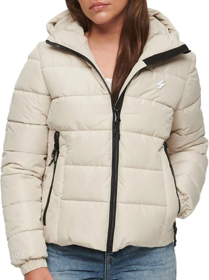 Superdry Damesjack met capuchon Spirit Sports White Dames