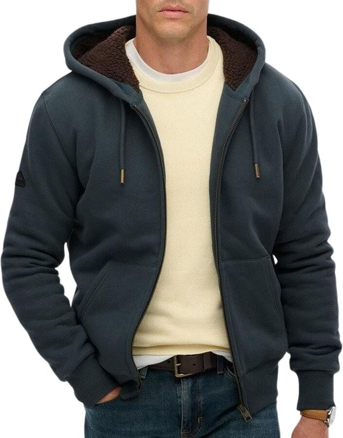 Superdry Sweater Hoodie met voering met borgvoering