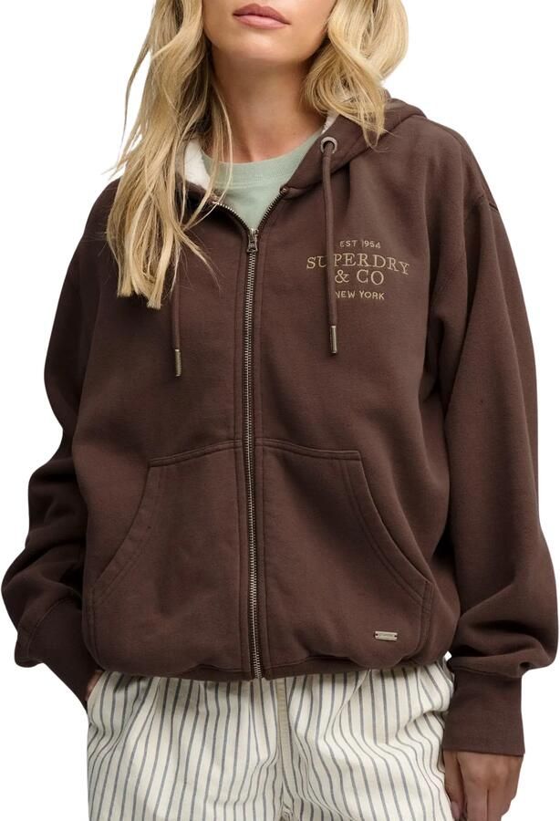 Superdry Capuchon sweaters Luxe Fur Lined Zip Hoodie