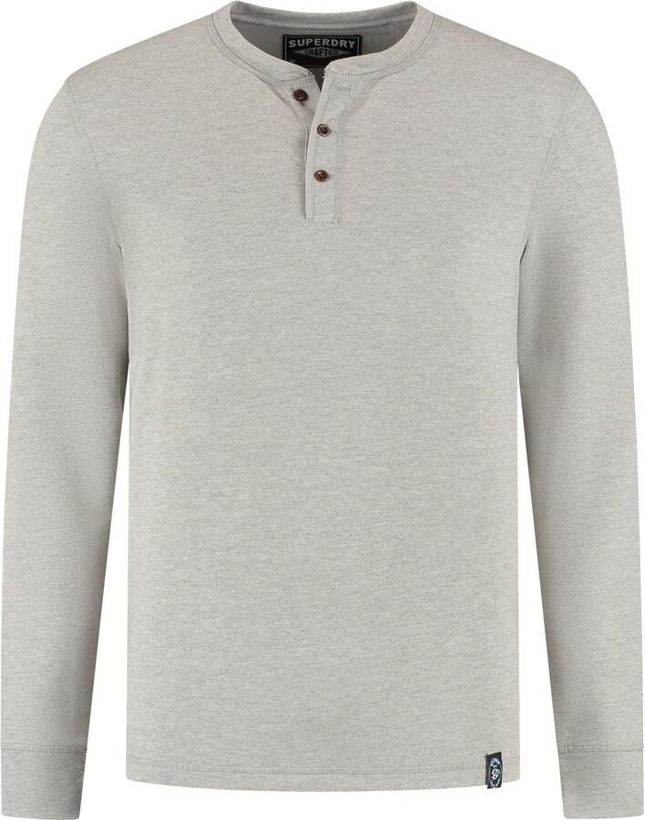 Superdry Merchant Grandad Longsleeve Shirt Heren