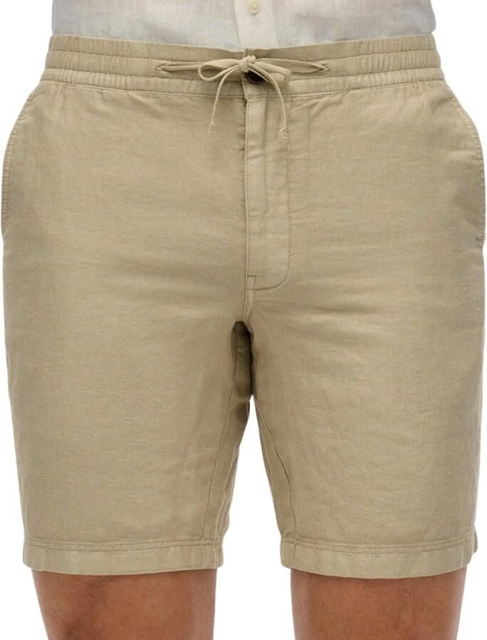 Superdry Broek Short Linen Merchant Abbey Stone - Foto 5