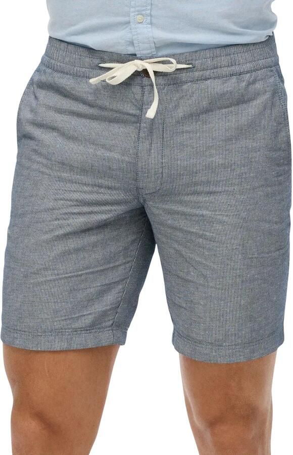 Superdry Broek Short Linen Merchant navy Stripe - Foto 9