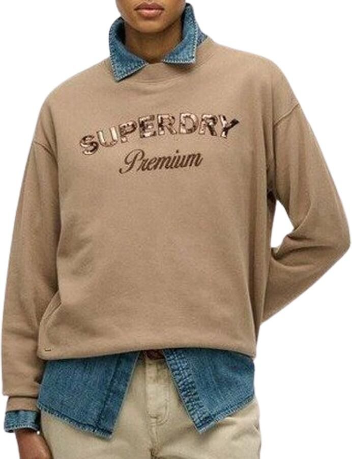Superdry Premium Design Loose Crew Sweater Dames
