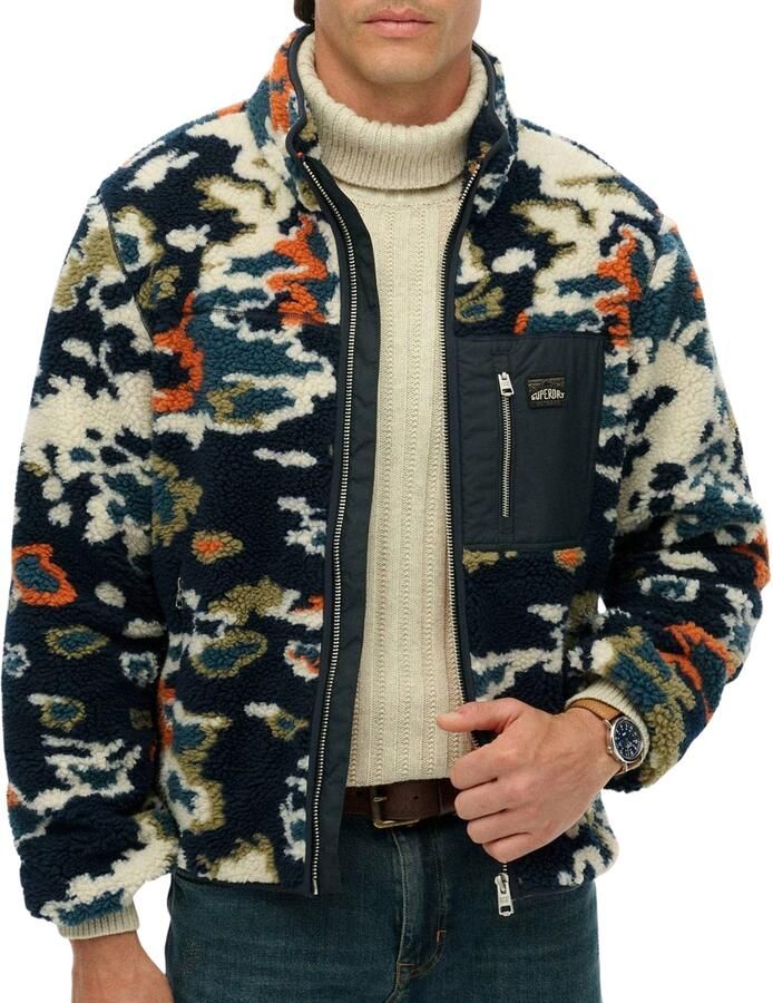 Superdry Printed Zip Through Fleece Vest Heren - Foto 1