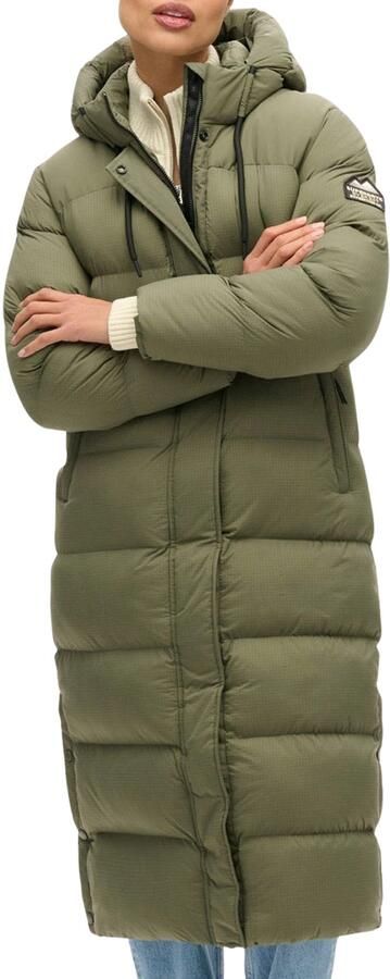 Superdry Ripstop Hooded Longline Puffer Winterjas Dames
