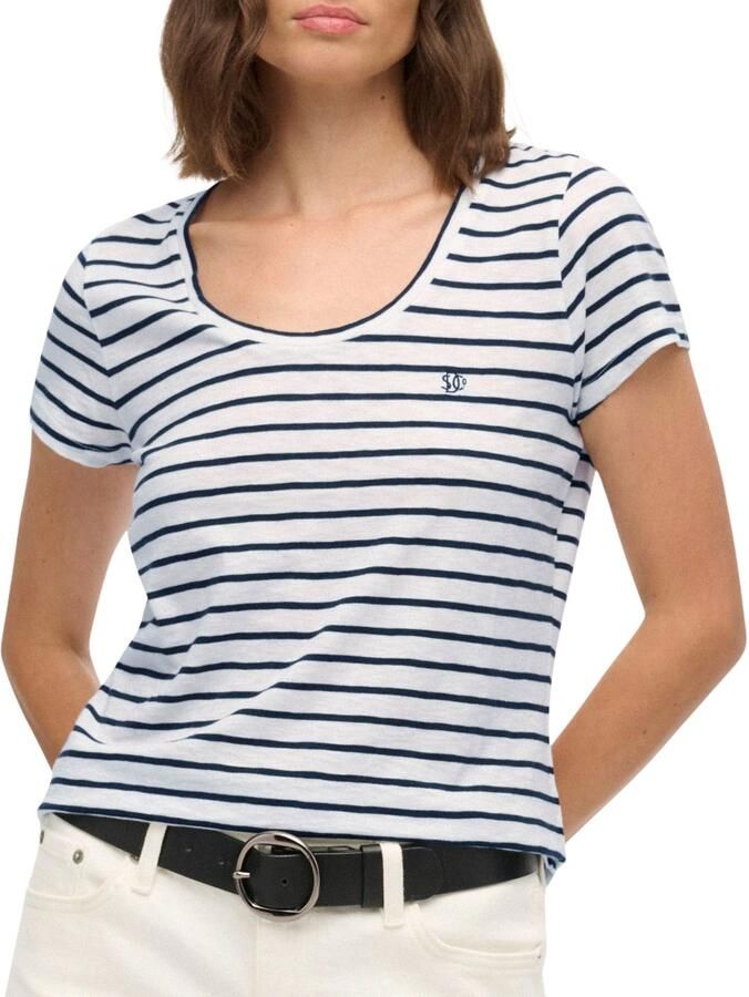Superdry Studios Scoop Neck Shirt Dames