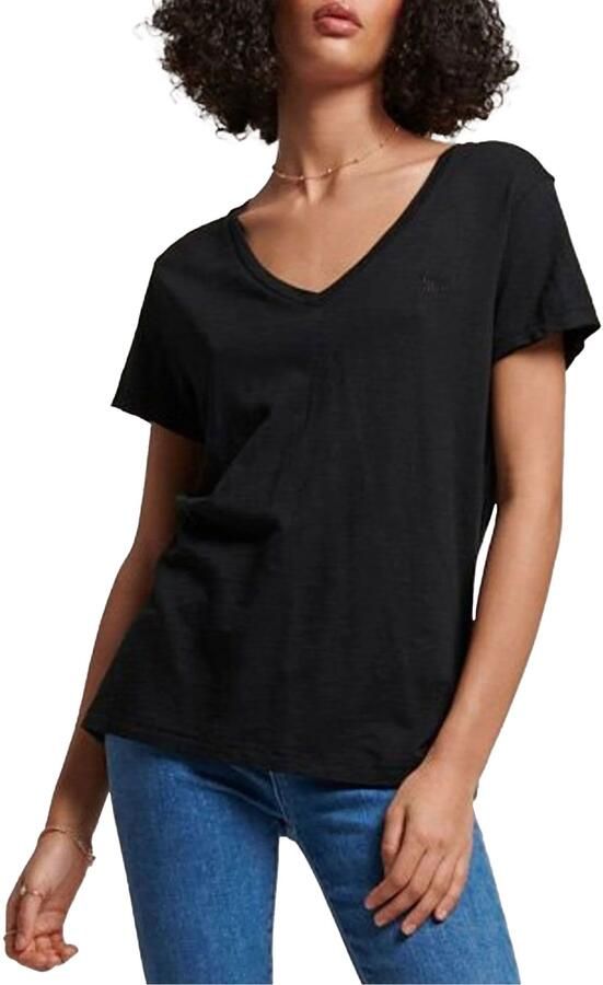 Superdry Shirt met V-hals STUDIOS SLUB EMB VEE TEE