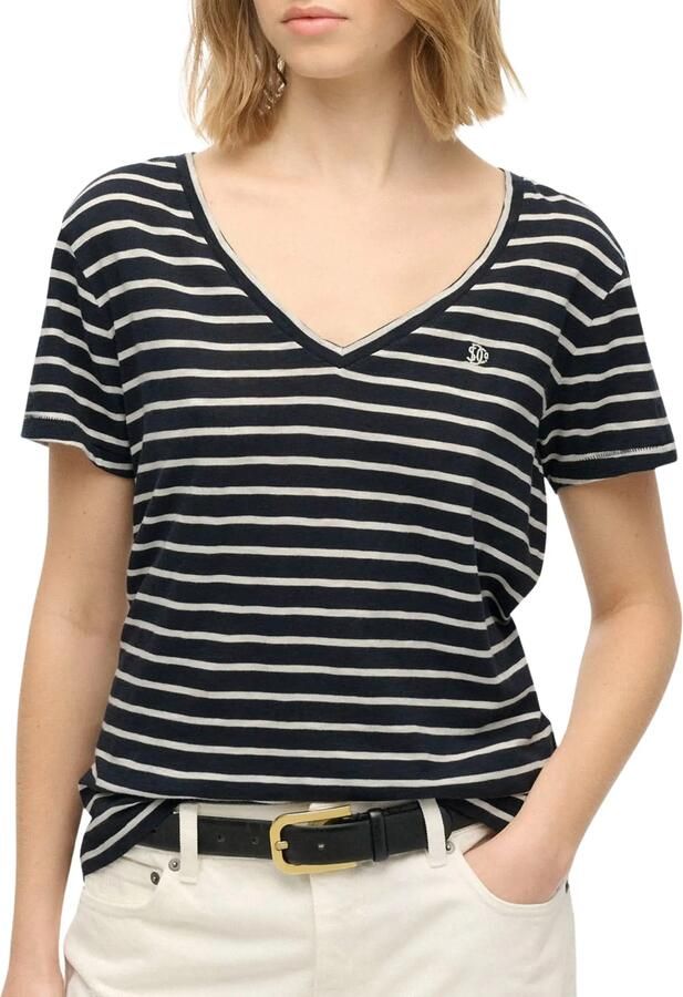 Superdry Studios Slub Embroidered Shirt Dames