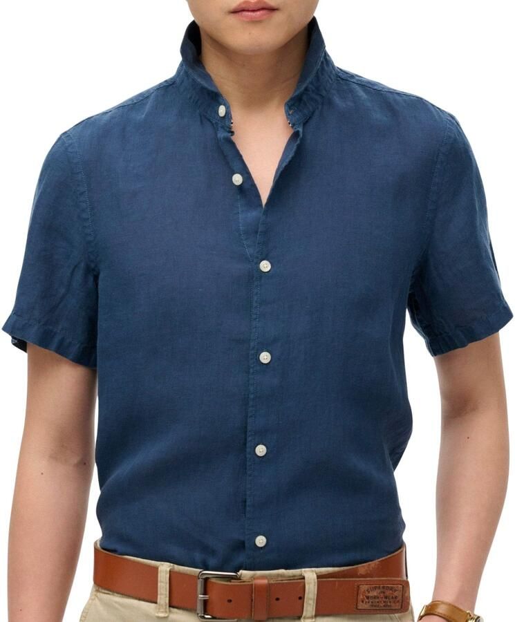 Superdry Overhemd Korte Mouw Vakantie linnen overhemd met korte mouwen