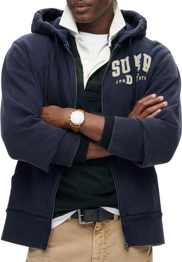 Superdry Sweater Sweatshirt à capuche zippé Vintage Athletic