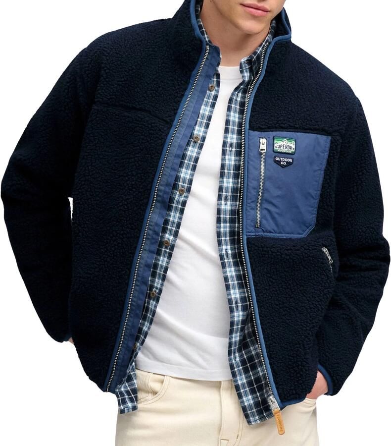 Superdry Vintage Retro Full-Zip Fleece Heren