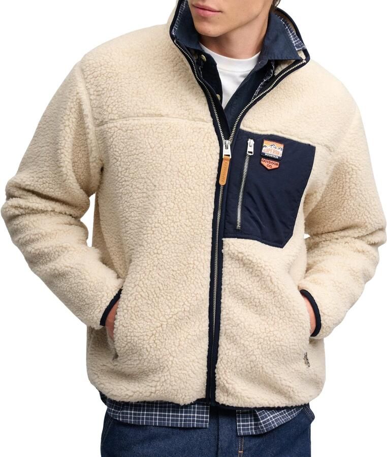 Superdry Fleece Jack Vintage retro fleecejack met volledige ritssluiting - Foto 2