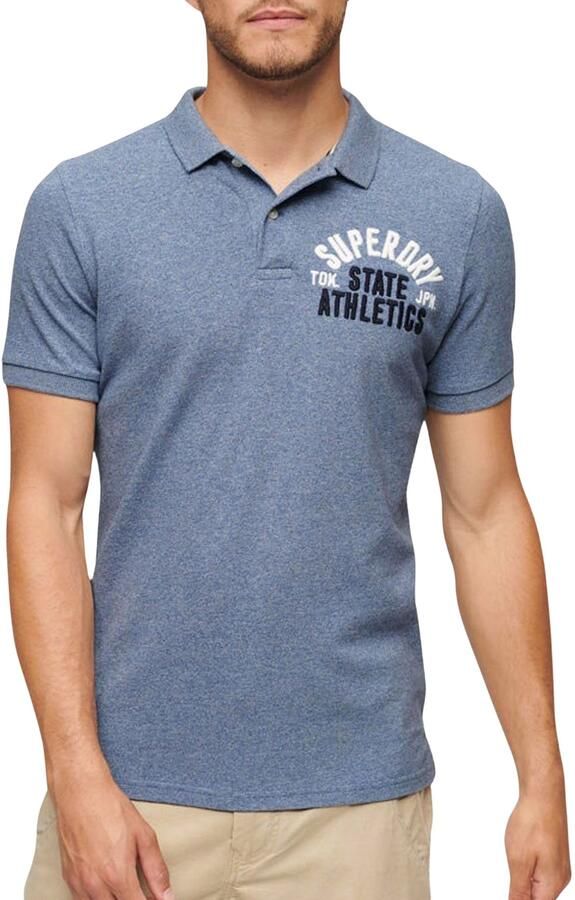 Superdry regular fit polo Superstate neptune blue - Foto 2