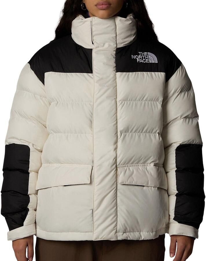The North Face Gewatteerde tweekleurige jas met capuchon White Dames