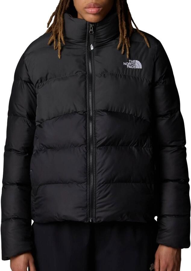 The North Face Zwarte Gewatteerde Puffer Jas met Hoge Kraag Black Dames - Foto 5
