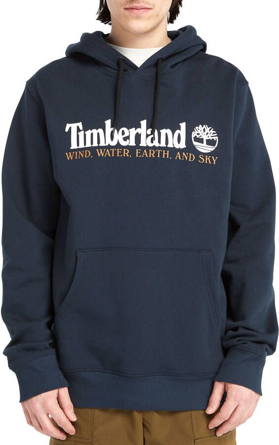 Timberland Grote Logo Print Sweatshirt Blue Heren