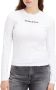Tommy Jeans Dames Wit Print T-Shirt met Lange Mouwen White Dames - Thumbnail 1