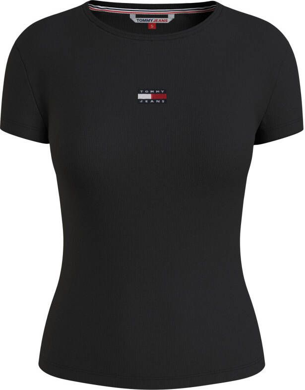 Tommy Jeans Zwart T-shirt voor dames korte mouwen herfst winter Black Dames