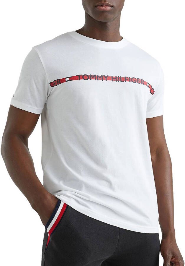 Tommy Hilfiger Logo Stripe T-shirt Heren