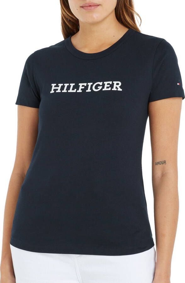 Tommy Hilfiger Shirt met ronde hals SLIM MONOTYPE PRINT C-NK SS
