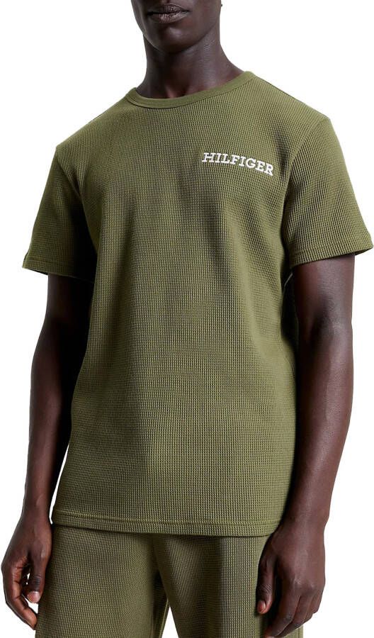 Tommy Hilfiger Gestructureerd katoenen T-shirt Groen Green Heren