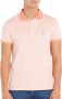 Tommy Hilfiger gemêleerde slim fit polo MOULINE TIPPED met contrastbies weathered white peach dusk - Thumbnail 2