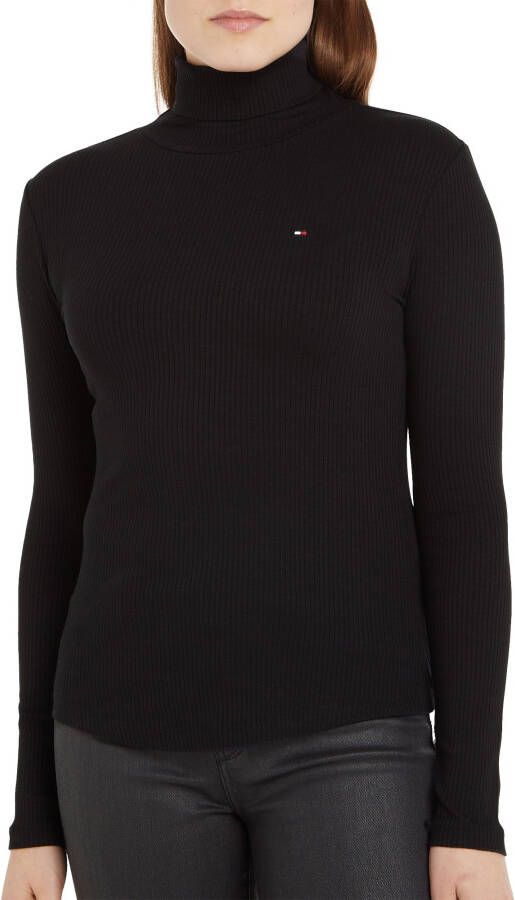 Tommy Hilfiger Rib Roll Neck Longsleeve Shirt Dames