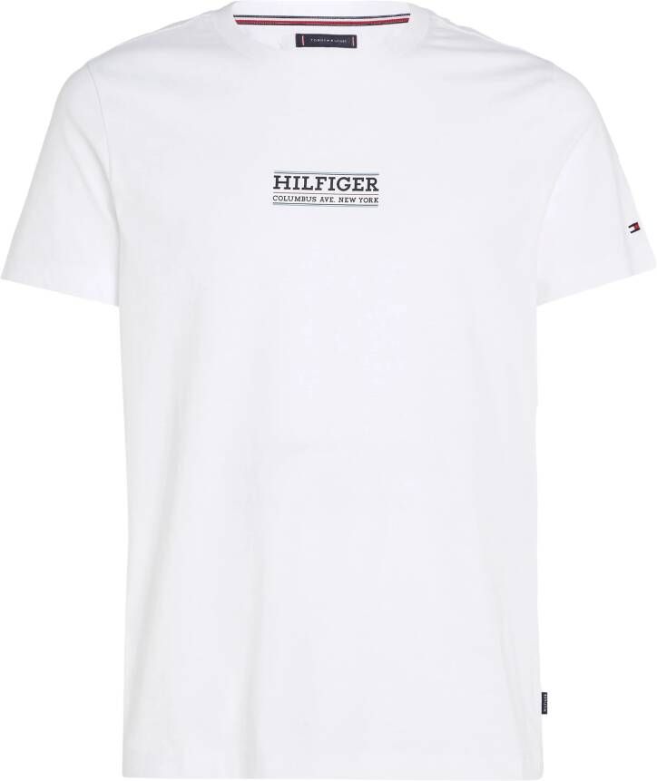 TOMMY HILFIGER Heren Polo's & T-shirts Small Hilfiger Tee Wit