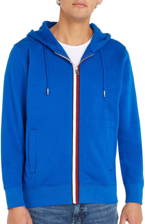 Tommy Hilfiger Split Global Stripe Zip Hooded Sweatvest Heren