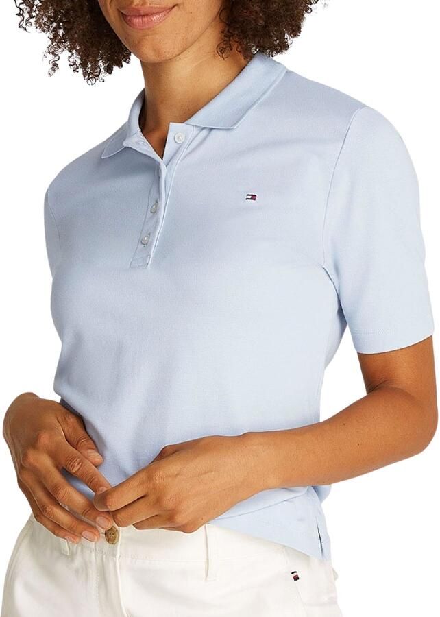 Tommy Hilfiger Poloshirt 1985 Regular Fit Pique Premium Polo met logo-borduursel met zijsplitten