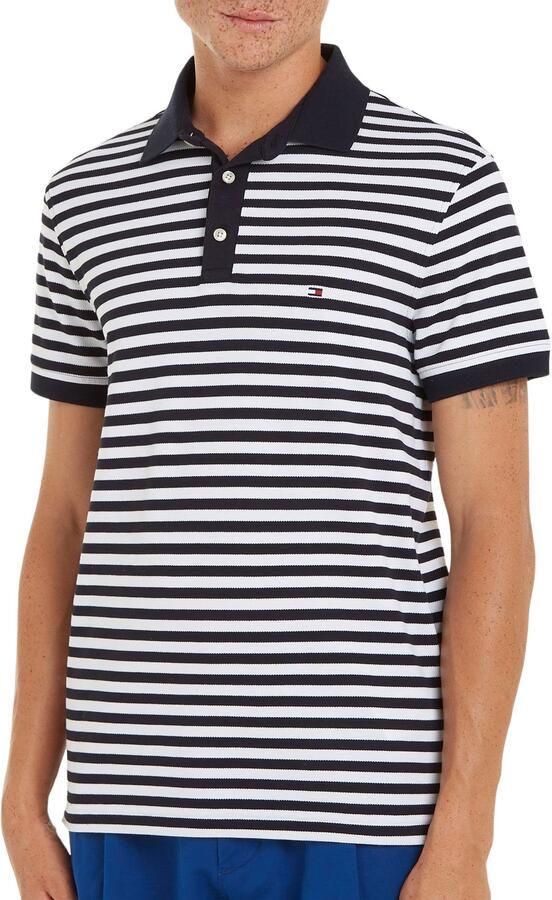 Tommy Hilfiger Slim fit poloshirt van een mix van katoen en elastaan
