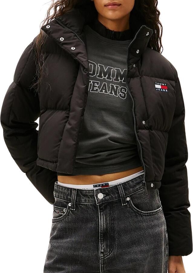 Tommy Hilfiger Alaska Grid Cropped Winterjas Dames