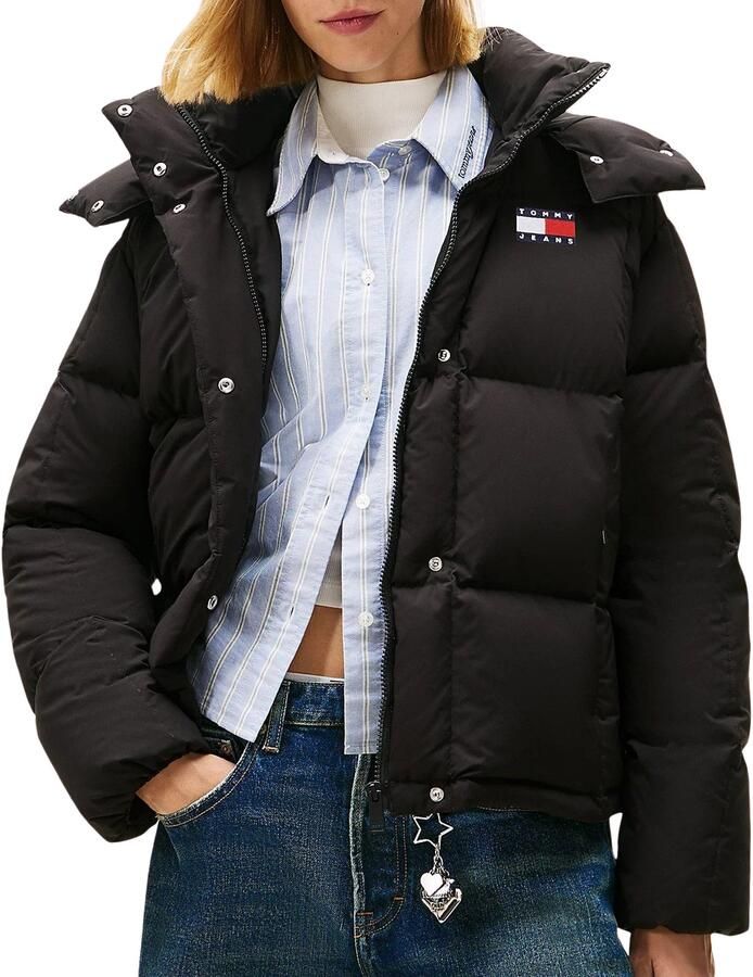 Tommy Jeans Regular fit donsjack met logostitching model 'ALASKA'