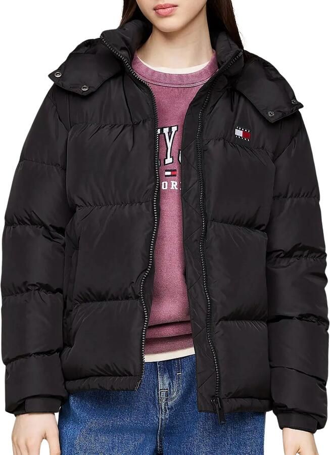 Tommy Jeans Regular fit gewatteerd jack met afneembare capuchon - Foto 2