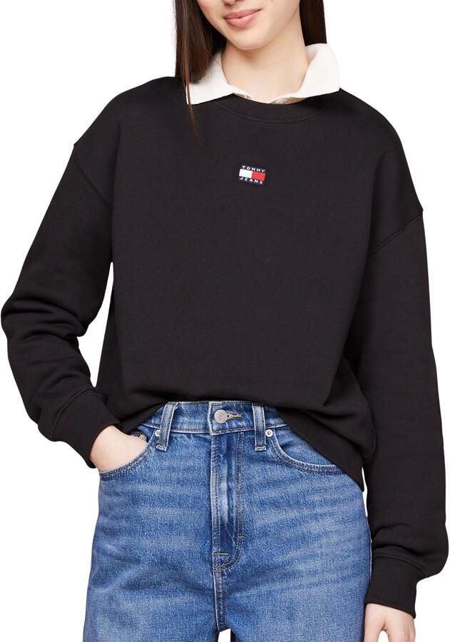 TOMMY JEANS Sweatshirt TJW BXY BADGE met drop-shoulder design en logo aan de voorkant
