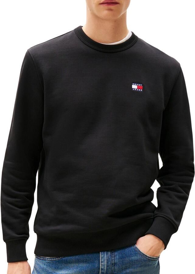 Tommy Jeans Zwarte Logo Katoenen Sweatshirt Black Heren - Foto 11