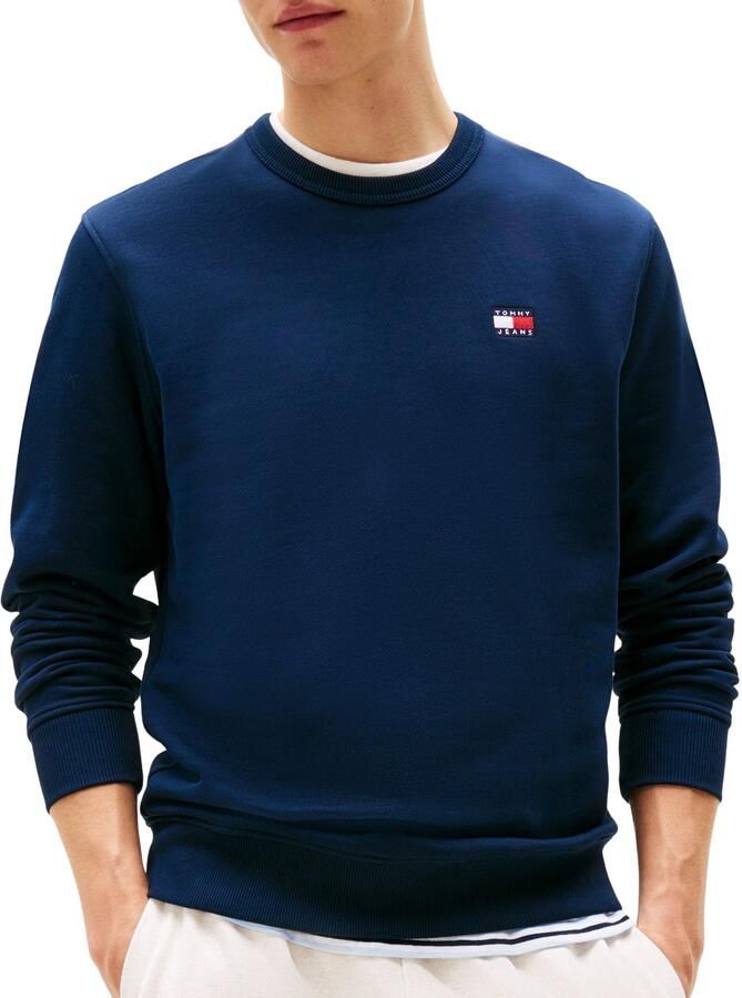 TOMMY JEANS Heren Truien & Vesten Tjm Reg Bagde Crew Ext Donkerblauw
