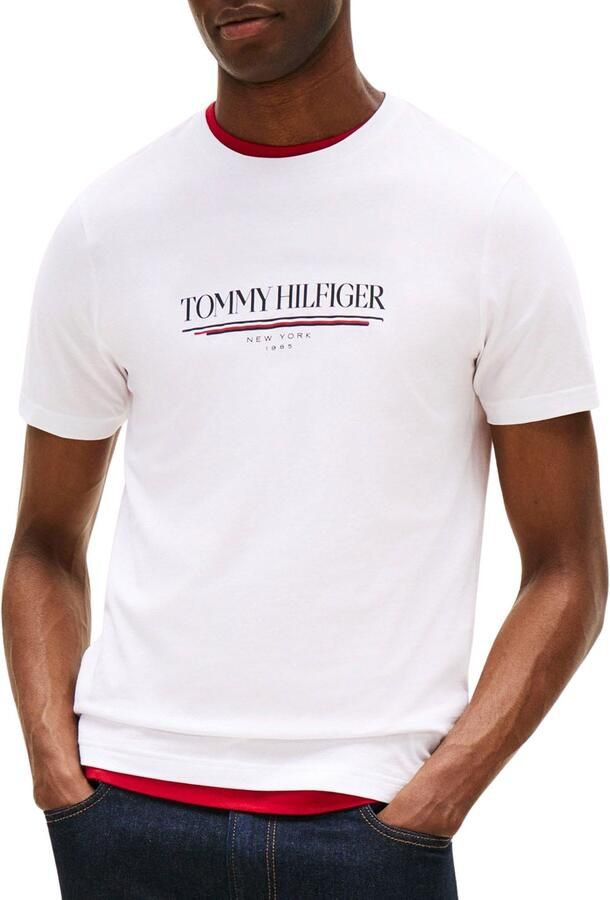 Tommy Hilfiger T-shirt Korte Mouw Logo Crew Graphic T-Shirt White - Foto 8