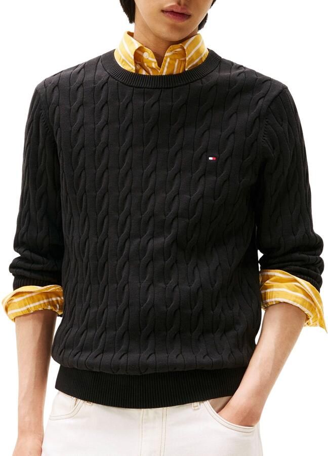 Tommy Hilfiger Regular fit gebreide pullover van zuiver katoen