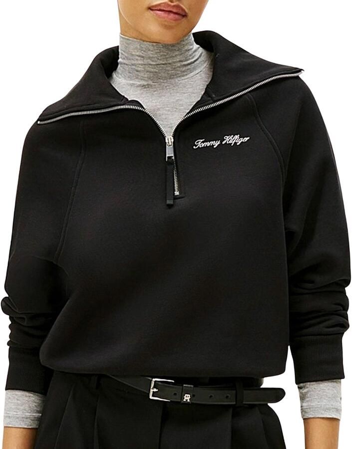 Tommy Hilfiger Classic Script Fleece Half Knit Sweater Dames - Foto 2