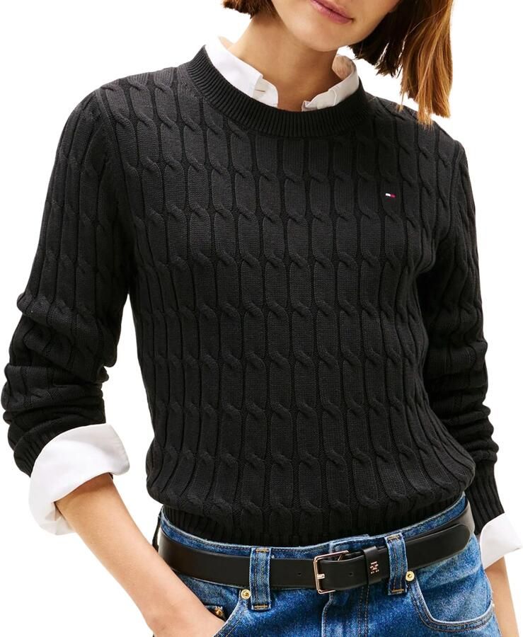 Tommy Hilfiger Co Cable Crew Sweater Dames