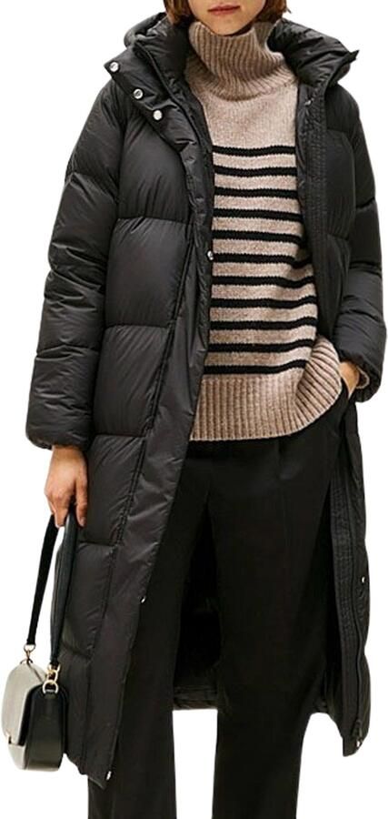 Tommy Hilfiger Down Hooded Longline Puffer Winterjas Dames