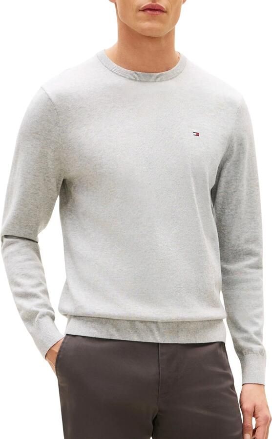 Tommy Hilfiger Trui met ronde hals ESSENTIAL COTTON CREW NECK 100% katoen crewneck regular fit premium mode