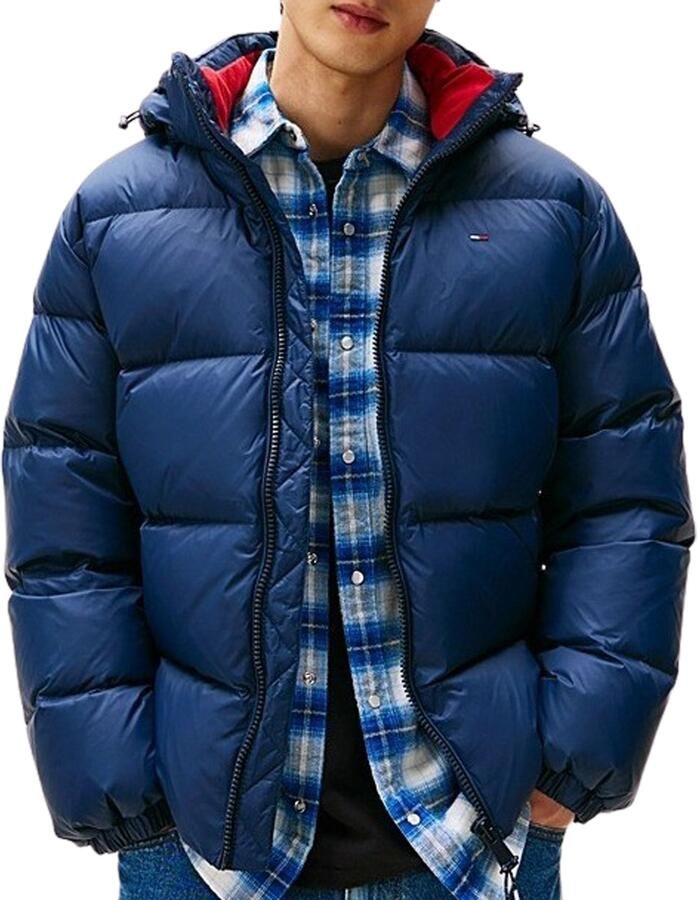 TOMMY JEANS Gewatteerde jas TJM ESSENTIAL DOWN JACKET EXT Winterjas Outdoorjas Gevoerd 2 in 1 jas afneembare capuchon