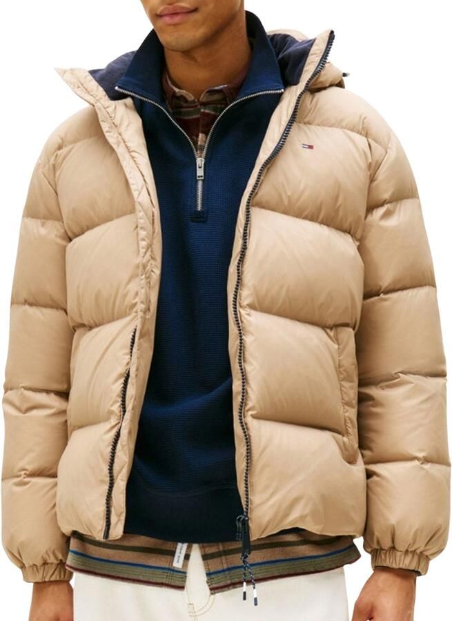 Tommy Jeans Regular fit donsjack met stitching