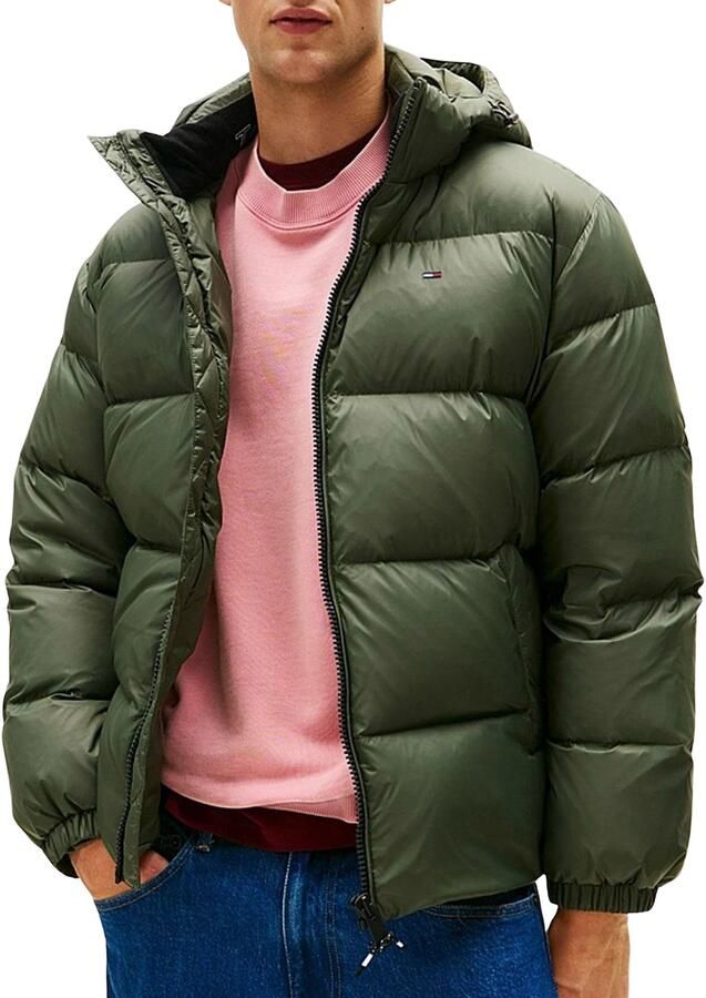 Tommy Jeans Regular fit donsjack met stitching