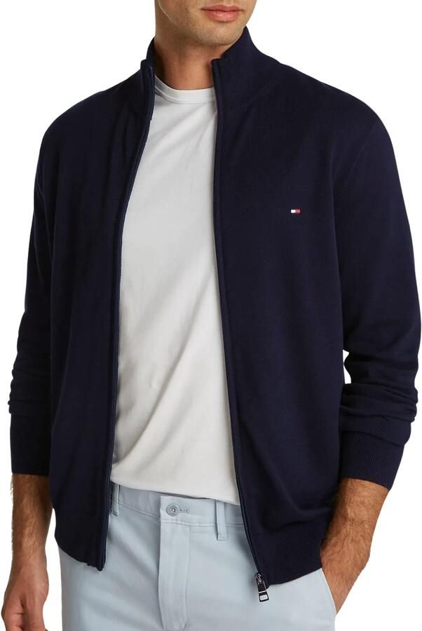 Tommy Hilfiger Gebreid jack met logostitching model 'ESSENTIAL' - Foto 2