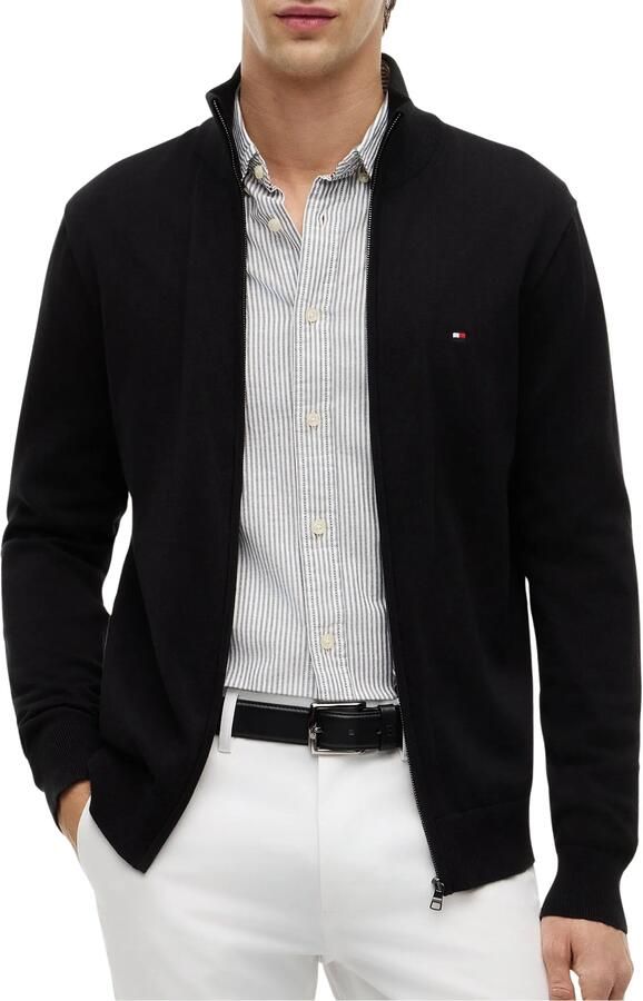 Tommy Hilfiger regular fit gebreid jack van puur katoen - Foto 4