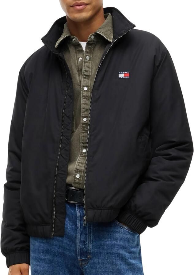 TOMMY JEANS Blouson TJM ESSENTIAL PADDED JACKET EXT Vrijetijdsjas overgangsjas glanzend stretch manchetten opstaande kraag - Foto 10