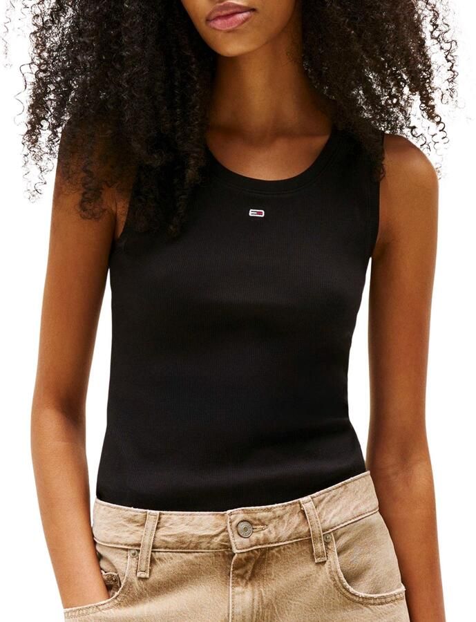 Tommy Hilfiger Essential Ribbed Flag Embroidery Slim Tanktop Dames - Foto 5